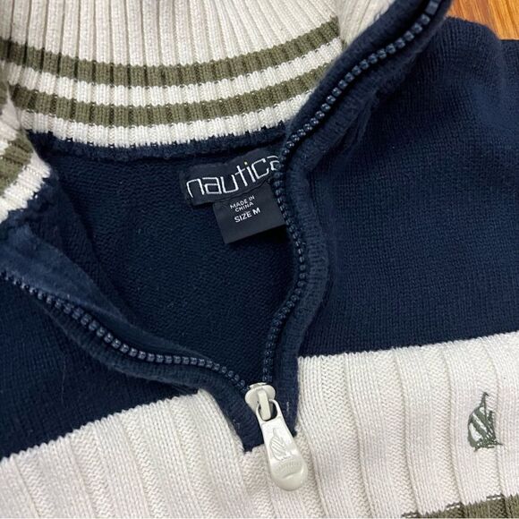 Vintage Nautica 1/4 Zip Pullover men’s medium - Picture 2 of 4
